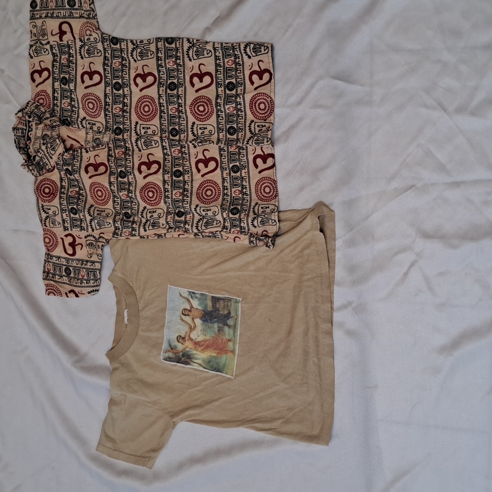 Boys size 4'5 Hari Krishna Temple shirts